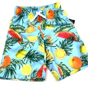 Boys Swimming Trunks Shorts Size 8S Elastic Waist Drawstring Fruit Summer Bottom